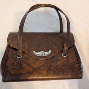 Classic Brown Leather-Effect Women’s Handbag